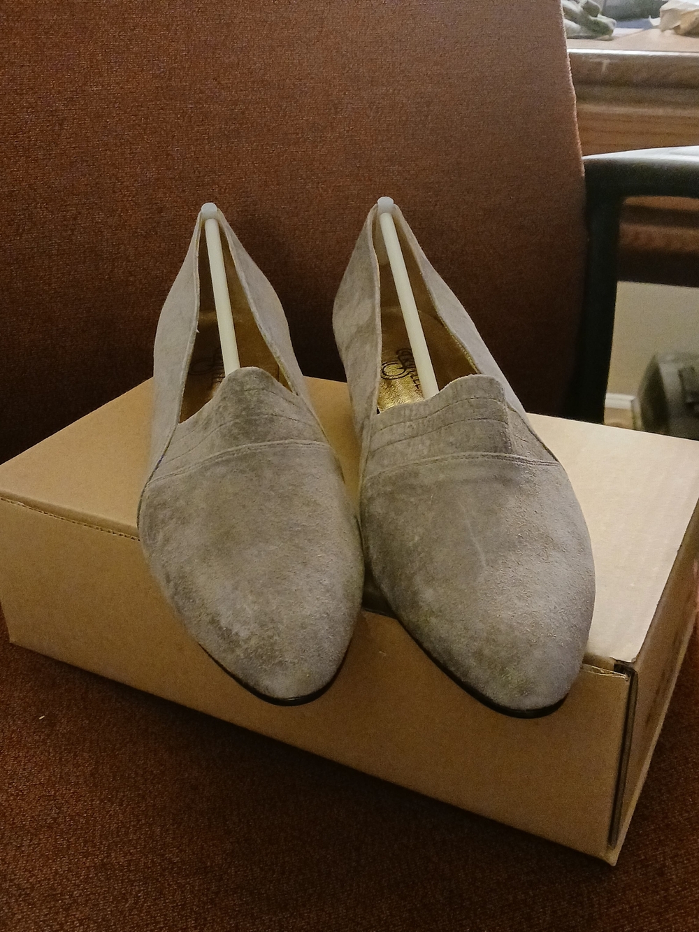 Pointed Gray Suede Loafers - Comfortable Everyday Flats